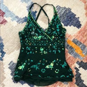 BEBE sequined tank top